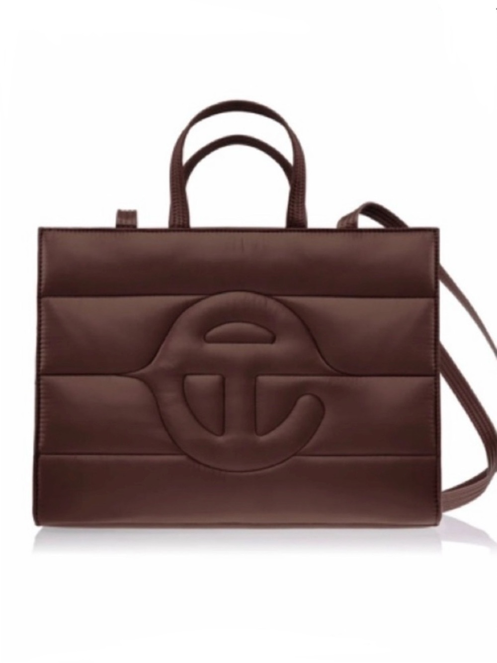 RARE Telfar Medium Chocolate Puff Shopper